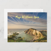 Carte Postale Playa del Silencio Espagne stylisée (Devant / Derrière)