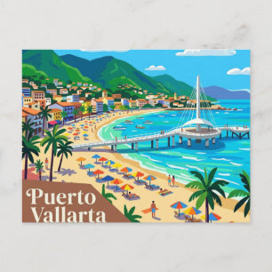 Carte Postale Playa Los Muertos Mexique
