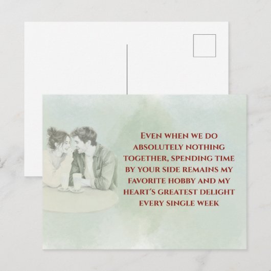 Carte Postale Playful & Funny Love Quote Postcard | Laughing Cou (Devant / Derrière)
