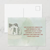 Carte Postale Playful & Funny Love Quote Postcard | Laughing Cou (Devant / Derrière)