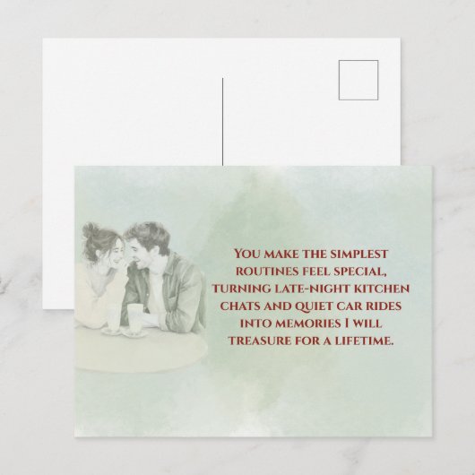 Carte Postale Playful & Funny Love Quote Postcard | Laughing Cou (Devant / Derrière)