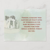 Carte Postale Playful & Funny Love Quote Postcard | Laughing Cou (Devant)