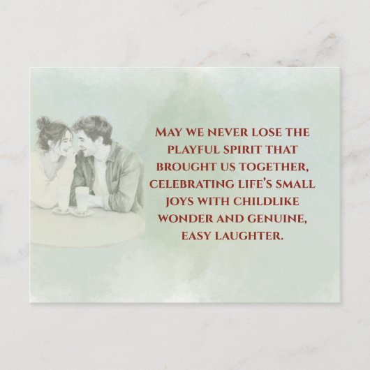 Carte Postale Playful & Funny Love Quote Postcard | Laughing Cou (Devant)