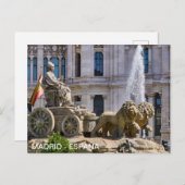 Carte Postale Plaza Cibeles en Madrid (Devant / Derrière)