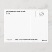 Carte Postale Plaza de España, Séville (Dos)
