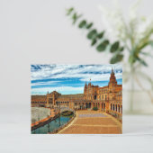 Carte Postale Plaza de Espana, Séville. Espagne (Debout devant)