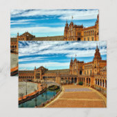 Carte Postale Plaza de Espana, Séville. Espagne (Devant / Derrière)
