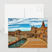 Carte Postale Plaza de Espana, Séville. Espagne (Devant / Derrière)