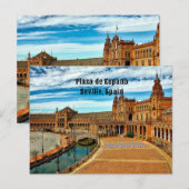 Carte Postale Plaza de Espana, Séville. Espagne (Devant / Derrière)