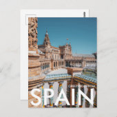 Carte Postale Plaza de España, Séville, Espagne (Devant / Derrière)