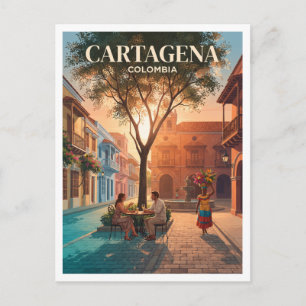 Carte Postale Plaza de San Diego Cartagena Colombie Souvenir