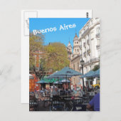 Carte Postale Plaza Dorrego l'après-midi (Devant / Derrière)