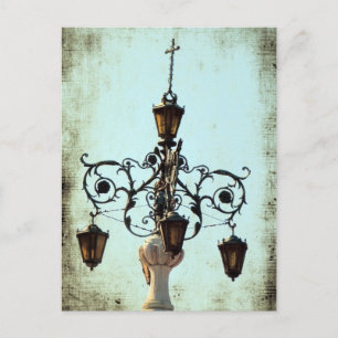 Carte Postale Plaza Light Music Notes Grunge