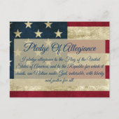 Carte Postale Pledge of Allegiance Distressed American Flag (Devant)