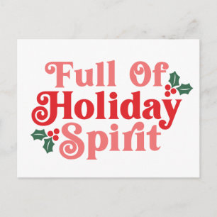 Carte Postale Plein d'esprit de vacances - Typographie festive