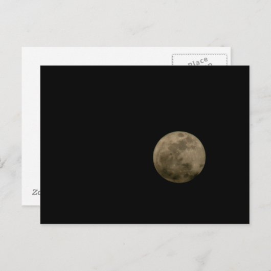 Carte postale Pleine lune (Devant / Derrière)