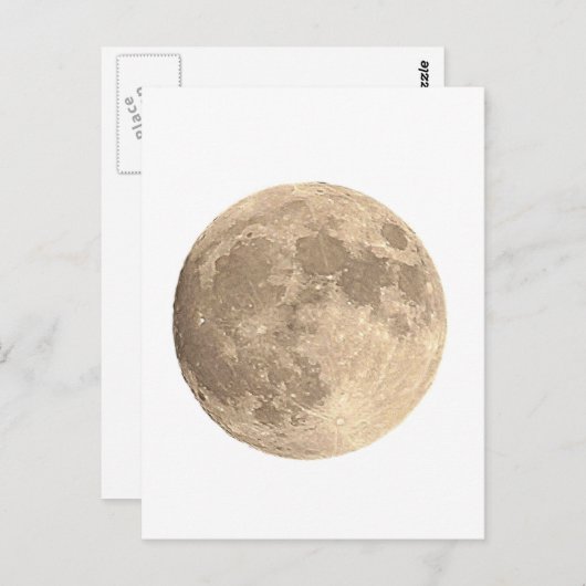 Carte Postale Pleine lune (Devant / Derrière)