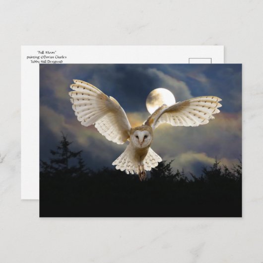 Carte Postale "Pleine lune" (Devant / Derrière)