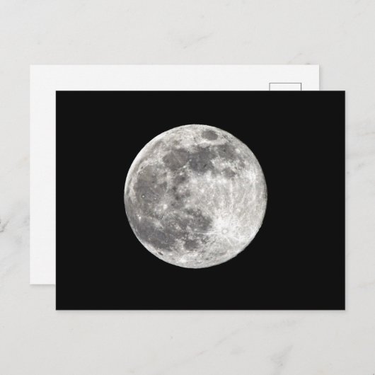 Carte Postale Pleine lune (Devant / Derrière)