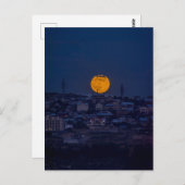 Carte Postale Pleine lune au-dessus d'Erevan (Devant / Derrière)