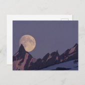 Carte Postale Pleine lune augmente | Chugach Mountains Alaska (Devant / Derrière)