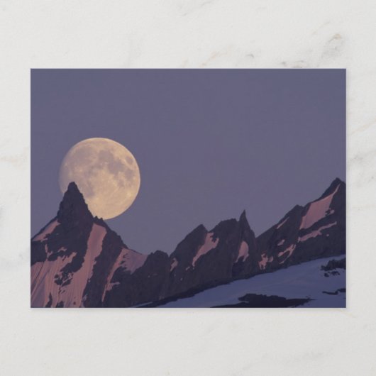 Carte Postale Pleine lune augmente | Chugach Mountains Alaska (Devant)
