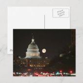 Carte Postale PLEINE LUNE de construction du Capitole américain (Devant / Derrière)