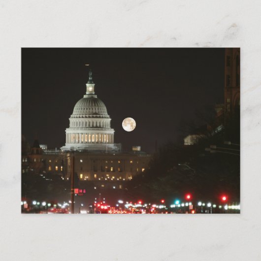 Carte Postale PLEINE LUNE de construction du Capitole américain (Devant)