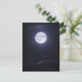 Carte Postale Pleine lune de couverture nuageuse (Debout devant)