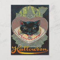 Pleine lune de l'heure de sorcière de chat noir