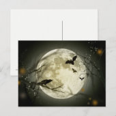 Carte Postale Pleine lune d'Halloween (Devant / Derrière)
