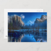 Carte Postale Pleine lune en Yosemite (Devant / Derrière)