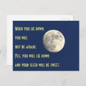 Carte Postale Pleine lune et citation (Devant / Derrière)