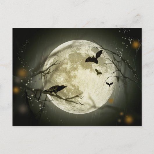 Carte postale Pleine lune Halloween (Devant)