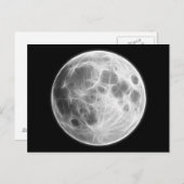 Carte Postale Pleine lune Lunet Planet Globe (Devant / Derrière)