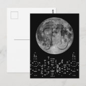 Carte Postale Pleine lune Pi Dans Le Ciel (Devant / Derrière)