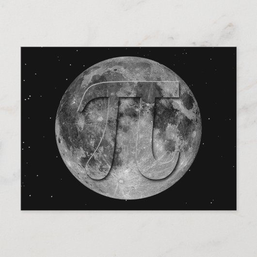 Carte Postale Pleine lune Pi Day Fun (Devant)
