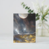 Carte Postale Pleine lune Sur Des Terres Dorées, Pacifique, Ésot (Debout devant)