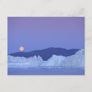 Carte Postale Pleine lune sur Iceberg