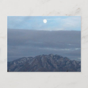 Carte Postale Pleine lune sur le mont Olympus Utah