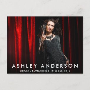 Carte postale Pleine Photo du musicien chanteur