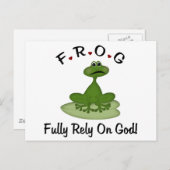 Carte Postale Pleinement confiance en Dieu (Devant / Derrière)