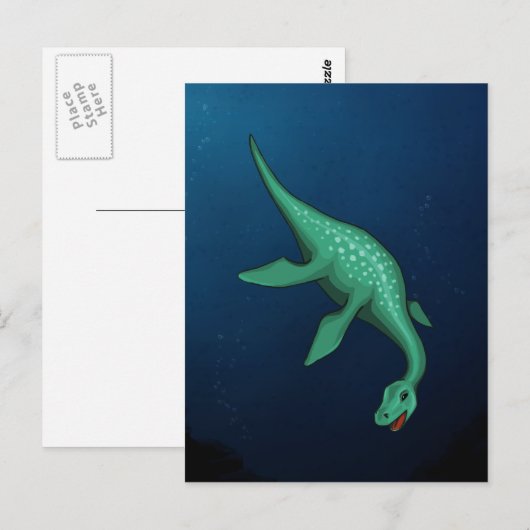 Carte Postale Plesiosaure (Devant / Derrière)