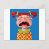 Carte Postale Pleurant fille (Devant)