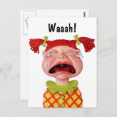 Carte Postale Pleurer la fille W (Devant / Derrière)