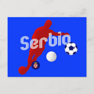 Carte Postale Plier comme un joueur serbe serbe de football