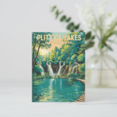 Carte Postale Plitvice Lakes National Park Illustration Travel (Debout devant)
