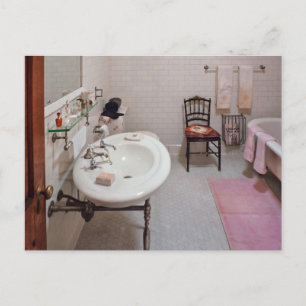 Carte Postale Plomber - Salle de bain