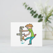 Carte Postale Plomberie (Debout devant)