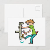 Carte Postale Plomberie (Devant / Derrière)